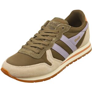 Gola Daytona Chute Womens Fashion Trainers In Khaki Bone Lavender - 4 Uk Gola Daytona Chute Womens Fashion Trainers In Khaki Bone Lavender - 4 Uk