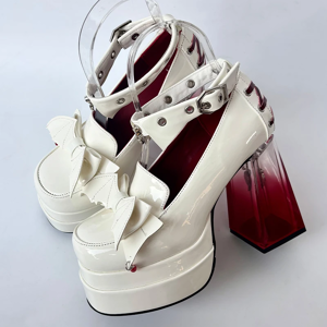 None Original Gothic Mary Jane Shoes Japanese Punk Cool Girl Lolita Thick High Heels None Original Gothic Mary Jane Shoes Japanese Punk Cool Girl Lolita Thick High Heels