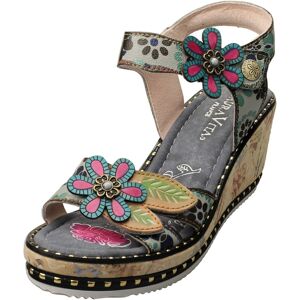 Laura Vita Ballon 08 Womens Wedge Sandals In Grey - 5 Uk Laura Vita Ballon 08 Womens Wedge Sandals In Grey - 5 Uk