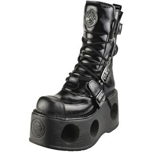 New Rock Patent Spring Neptuno Unisex Platform Boots In Black - 4 Uk New Rock Patent Spring Neptuno Unisex Platform Boots In Black - 4 Uk