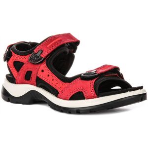 Ecco Offroad Nubuck Leather Trail Walking Womens Sandal In Red Black Uk 3 - 8 Ecco Offroad Nubuck Leather Trail Walking Womens Sandal In Red Black Uk 3 - 8