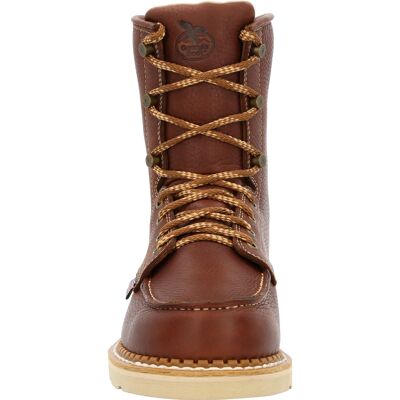Georgia Boot Wedge Moc Toe Gb00480 Mens Brown Leather Work & Safety Boots Georgia Boot Wedge Moc Toe Gb00480 Mens Brown Leather Work & Safety Boots
