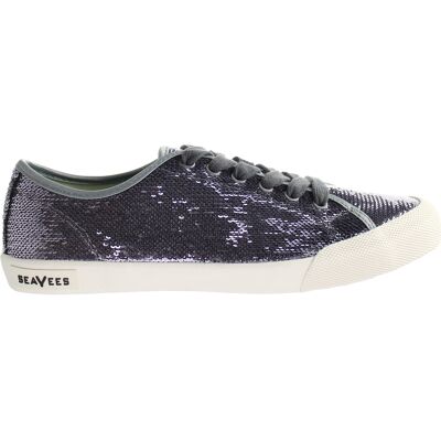 Seavees Monterey Standard Sequins Womens Purple Plimsolls Seavees Monterey Standard Sequins Womens Purple Plimsolls