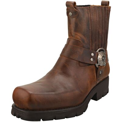 New Rock Neobiker M-7605-S20 Unisex Platform Boots In Dark Brown - 7.5 Uk New Rock Neobiker M-7605-S20 Unisex Platform Boots In Dark Brown - 7.5 Uk