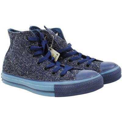 Converse Chuck Taylor Herringbone Mens Navy Plimsolls Converse Chuck Taylor Herringbone Mens Navy Plimsolls