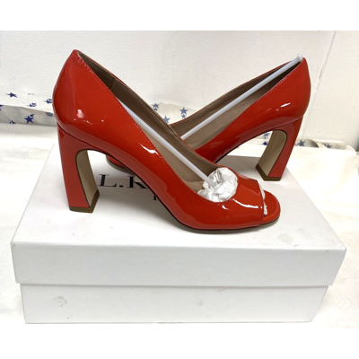 L.K. Bennett. Lk Bennett. New! Lk Bennett Uk4 Bright Orange Patent Leather Harper Peep Toe Court Shoes L.K. Bennett. Lk Bennett. New! Lk Bennett Uk4 Bright Orange Patent Leather Harper Peep Toe Court Shoes