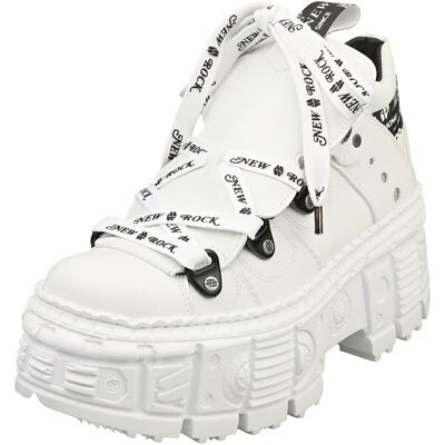 New Rock M-Wall106nsport-V4 Vegan Unisex Platform Boots In White - 7 Uk New Rock M-Wall106nsport-V4 Vegan Unisex Platform Boots In White - 7 Uk
