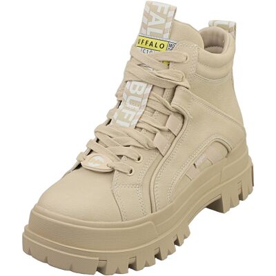 Buffalo Aspha Nc Mid Vegan Womens Ankle Boots In Beige - 8 Uk Buffalo Aspha Nc Mid Vegan Womens Ankle Boots In Beige - 8 Uk