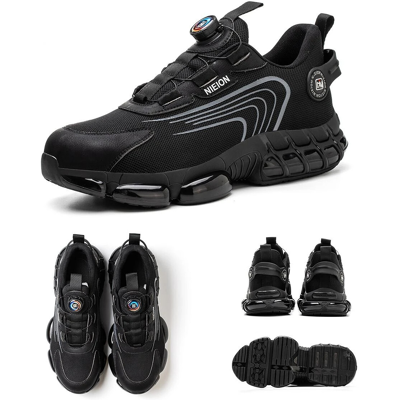 Does Not Apply Men Rotating Button Safety Shoes Steel Toe Puncture Proof Sneakers Breathable Does Not Apply Men Rotating Button Safety Shoes Steel Toe Puncture Proof Sneakers Breathable