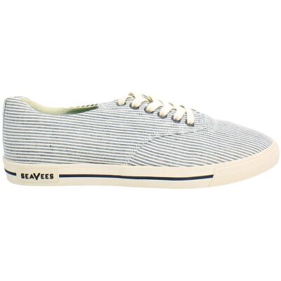 Seavees Hermosa Seersucker Mens Blue Plimsolls Seavees Hermosa Seersucker Mens Blue Plimsolls
