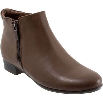 Trotters Major T1762-104 Womens Brown Leather Ankle & Booties Boots Trotters Major T1762-104 Womens Brown Leather Ankle & Booties Boots