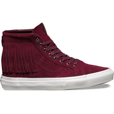 Vans Sk8-Hi Moc Womens Red Plimsolls Vans Sk8-Hi Moc Womens Red Plimsolls