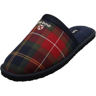Barbour Everitt Mule Tartan Mens Slippers In Winterberry - 10 Uk Barbour Everitt Mule Tartan Mens Slippers In Winterberry - 10 Uk