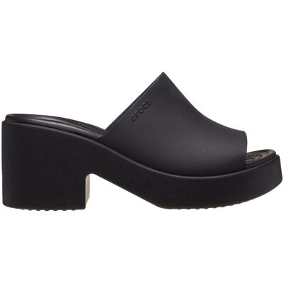 Crocs Women'S Rubber High Heel Beach Brooklyn Slide Comfortable Black Crocs Women'S Rubber High Heel Beach Brooklyn Slide Comfortable Black