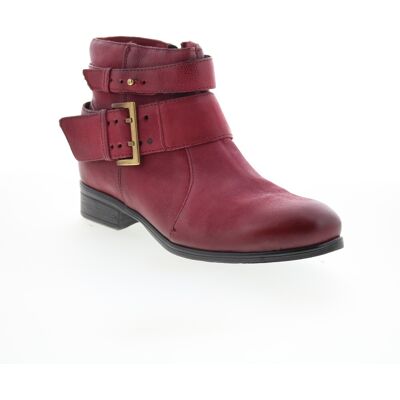 Miz Mooz Shermie Womens Red Leather Zipper Ankle & Booties Boots Miz Mooz Shermie Womens Red Leather Zipper Ankle & Booties Boots