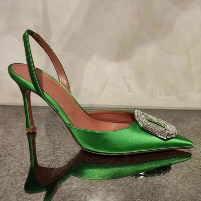 None Sexy Luxury Designer High Heels Silk Rhinestone New Sandals Women Pointy Fine He None Sexy Luxury Designer High Heels Silk Rhinestone New Sandals Women Pointy Fine He