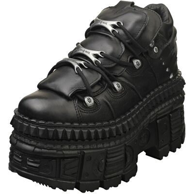 New Rock M-Wall106-S9 Unisex Platform Boots In Black - 5 Uk New Rock M-Wall106-S9 Unisex Platform Boots In Black - 5 Uk