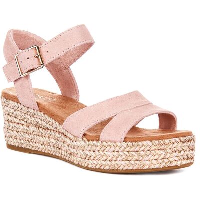 Toms Audrey Wedge Ultra Fem Rope Suede Leather Womens Sandals Rose Uk 4 - 8 Toms Audrey Wedge Ultra Fem Rope Suede Leather Womens Sandals Rose Uk 4 - 8