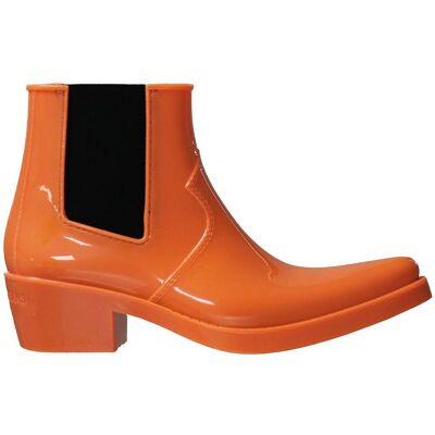 Calvin Klein Carol Rubber Womens Orange Wellington Boots Calvin Klein Carol Rubber Womens Orange Wellington Boots