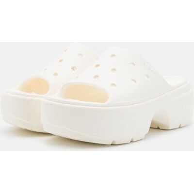 Crocs Unisex Wedge Sandals Stomp Slide Slip On White Uk Size - Mens 5 / Womens 6 Crocs Unisex Wedge Sandals Stomp Slide Slip On White Uk Size - Mens 5 / Womens 6