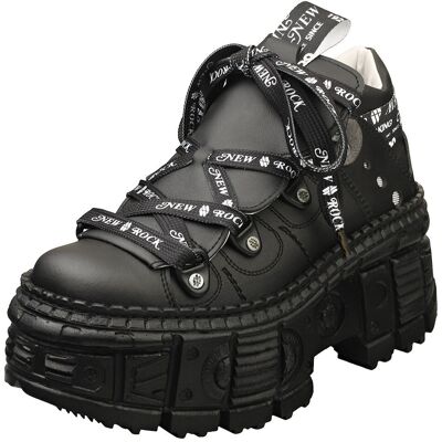 New Rock M-Wall106nsport-V3 Vegan Unisex Platform Boots In Black - 7.5 Uk New Rock M-Wall106nsport-V3 Vegan Unisex Platform Boots In Black - 7.5 Uk