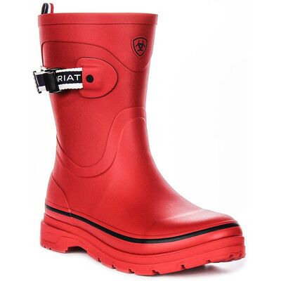 Ariat Kelmarsh Rubber Pull On Wellies Womens Boot In Red Uk 3 - 8 Ariat Kelmarsh Rubber Pull On Wellies Womens Boot In Red Uk 3 - 8