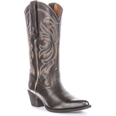 Ariat Heritage Stretchfit Western Leather Pull On Womens Boot In Teal Uk 3 - 9 Ariat Heritage Stretchfit Western Leather Pull On Womens Boot In Teal Uk 3 - 9