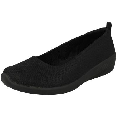 Ladies Skechers Dear Dear Memory Foam Wedge Heeled Ballet Shoes Arya 104248 Ladies Skechers Dear Dear Memory Foam Wedge Heeled Ballet Shoes Arya 104248
