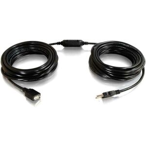 C2g 25ft Usb Type-A Female To Usb Type-A Male Active Extension Cable - Black C2g 25ft Usb Type-A Female To Usb Type-A Male Active Extension Cable - Black