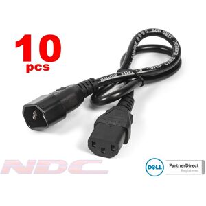 10 X Dell 0.6m Monitor Power / Kettle Extension Cable/lead (C13 To C14) (Joblot) 10 X Dell 0.6m Monitor Power / Kettle Extension Cable/lead (C13 To C14) (Joblot)