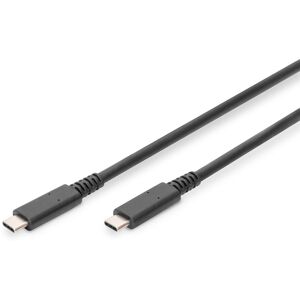 Digitus USB-C Cable - 0.8m - Black - USB 4 Gen 2x2 - Data & Power Digitus USB-C Cable - 0.8m - Black - USB 4 Gen 2x2 - Data & Power