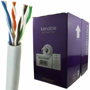 Kenable Indoor Cat5e Utp Copper Ethernet Network Solid Cable Reel 24awg 305m Grey Kenable Indoor Cat5e Utp Copper Ethernet Network Solid Cable Reel 24awg 305m Grey