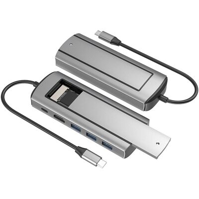 6-In-1 M.2 Ssd Hub Usb C Docking Station With Disk Storage Usb 3.0 Type C6313 6-In-1 M.2 Ssd Hub Usb C Docking Station With Disk Storage Usb 3.0 Type C6313