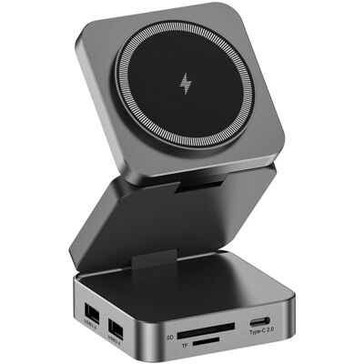 10 In 1 Docking Station Aluminum Alloy Magnetic Suction Fast Charging Hub1804 10 In 1 Docking Station Aluminum Alloy Magnetic Suction Fast Charging Hub1804