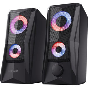 Trust Gaming Gxt 606b Javv Pc Speakers 2.0 With Rgb Lights, 12w (6w Rms), 3.5 Mm Trust Gaming Gxt 606b Javv Pc Speakers 2.0 With Rgb Lights, 12w (6w Rms), 3.5 Mm
