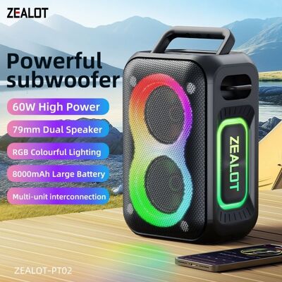 Zealot Bluetooth Speaker Pt02-Brand New Zealot Bluetooth Speaker Pt02-Brand New