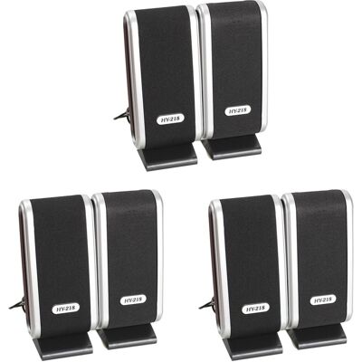 6 Pcs Usb Computer Speakers Portable Speaker Stereo 3.5mm With Ear Jack For2963 6 Pcs Usb Computer Speakers Portable Speaker Stereo 3.5mm With Ear Jack For2963