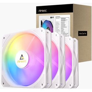 120mm Antec P12 Argb Triple Fan Pack, White, 9 Blade, 600-1500rpm, 60.63cfm, 26. 120mm Antec P12 Argb Triple Fan Pack, White, 9 Blade, 600-1500rpm, 60.63cfm, 26.