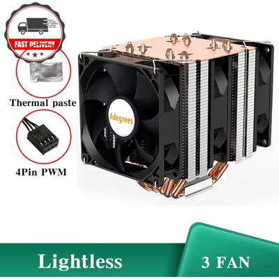Does Not Apply 6 Heat Pipe Cpu Cooler 4pin Pwm Pc Quiet Air Cooler Fan For Intel Lga 1366 1700 Does Not Apply 6 Heat Pipe Cpu Cooler 4pin Pwm Pc Quiet Air Cooler Fan For Intel Lga 1366 1700