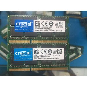 Crucial 2x 16gb 2rx8 Pc3l-12800s Ddr3-1600mhz 1.35v Laptop So-Dimm Ram Memory# Crucial 2x 16gb 2rx8 Pc3l-12800s Ddr3-1600mhz 1.35v Laptop So-Dimm Ram Memory#