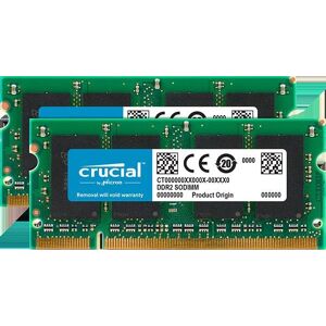 Crucial 4gb Kit (2gbx2), 200-Pin Sodimm, Ddr2 Pc2-5300 Memory Module For Mac Crucial 4gb Kit (2gbx2), 200-Pin Sodimm, Ddr2 Pc2-5300 Memory Module For Mac
