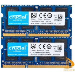 Crucial 16gb 2x 8gb 2rx8 Pc3l-12800s Ddr3-1600mhz Sodimm Laptop Memory Ram @, Crucial 16gb 2x 8gb 2rx8 Pc3l-12800s Ddr3-1600mhz Sodimm Laptop Memory Ram @,