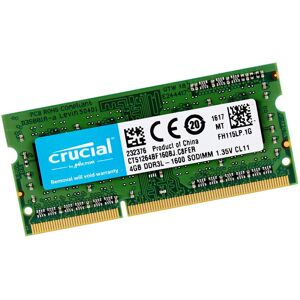 Crucial 4gb Ddr3l 1600mhz Pc3l-12800 1rx8 Sodimm Notebook Memory Ct51264bf160bj Crucial 4gb Ddr3l 1600mhz Pc3l-12800 1rx8 Sodimm Notebook Memory Ct51264bf160bj