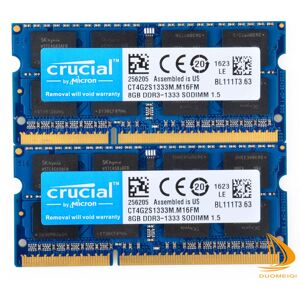 Crucial 16gb 2x 8gb 2rx8 Pc3-10600s Ddr3-1333mhz Sodimm Laptop Memory Ram 1.5v=- Crucial 16gb 2x 8gb 2rx8 Pc3-10600s Ddr3-1333mhz Sodimm Laptop Memory Ram 1.5v=-