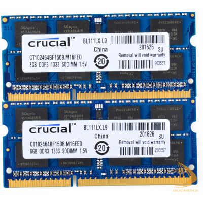 Crucial 2x 8gb 2rx8 Pc3-10600 Ddr3-1333mh Sodimm Laptop Memory Ram Imac Mid 2011 Crucial 2x 8gb 2rx8 Pc3-10600 Ddr3-1333mh Sodimm Laptop Memory Ram Imac Mid 2011