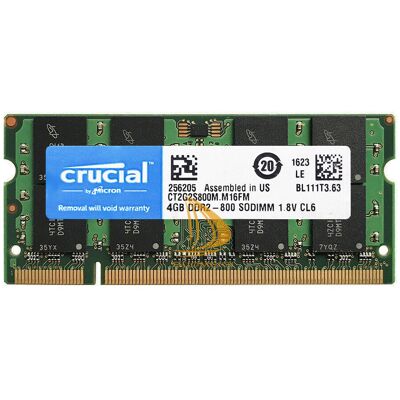 Crucial 4gb 2rx8 Pc2 6400 Ddr2-800mhz Ddr2 200pin So-Dimm Laptop Memory Crucial 4gb 2rx8 Pc2 6400 Ddr2-800mhz Ddr2 200pin So-Dimm Laptop Memory