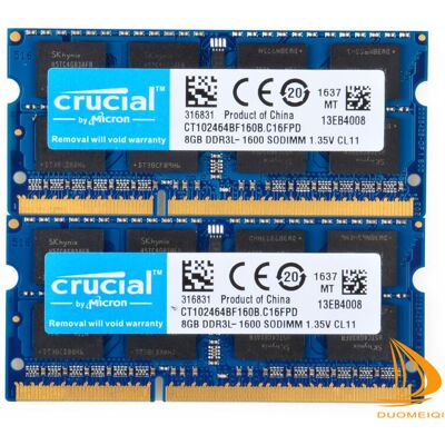 Crucial 16gb 2x 8gb 2rx8 Pc3l-12800s Ddr3-1600mhz Sodimm Laptop Memory Ram $b% Crucial 16gb 2x 8gb 2rx8 Pc3l-12800s Ddr3-1600mhz Sodimm Laptop Memory Ram $b%