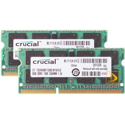 Crucial 2x 8gb 2rx8 Pc3-12800 Ddr3 1600 Sodimm Ram Memory F Macbook Pro Mid 2012 Crucial 2x 8gb 2rx8 Pc3-12800 Ddr3 1600 Sodimm Ram Memory F Macbook Pro Mid 2012