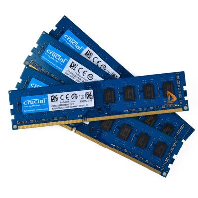 4pcs Crucial 8gb 2rx8 Pc3l-12800u Ddr3 1600mhz Desktop Memory Ram Dimm Blue @2v 4pcs Crucial 8gb 2rx8 Pc3l-12800u Ddr3 1600mhz Desktop Memory Ram Dimm Blue @2v
