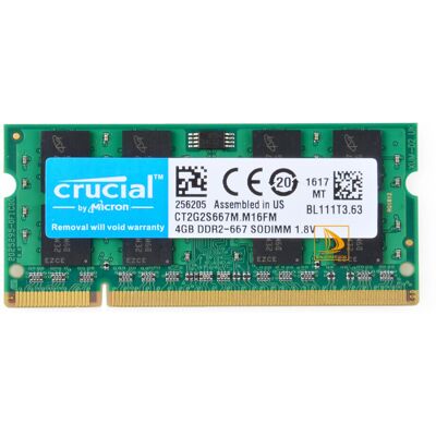 Crucial 4gb 2rx8 Pc2-5300s Ddr2 667mhz 200pin Ram Memory Laptop 1.8v So-Dimm, Crucial 4gb 2rx8 Pc2-5300s Ddr2 667mhz 200pin Ram Memory Laptop 1.8v So-Dimm,